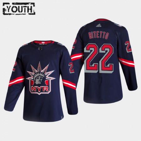 Kinder Eishockey New York Rangers Trikot Anthony Bitetto 22 2020-21 Reverse Retro Authentic